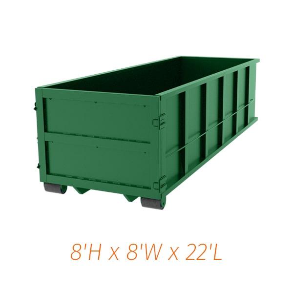 you may order as many forty yard dumpsters as you need for your project